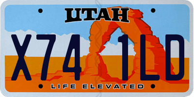 UT license plate X741LD