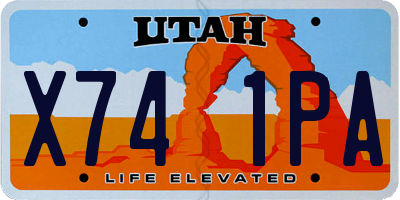 UT license plate X741PA