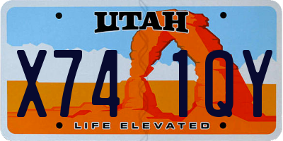 UT license plate X741QY