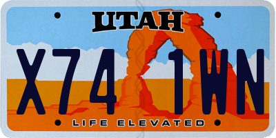 UT license plate X741WN