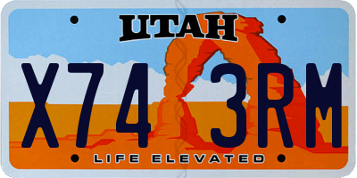 UT license plate X743RM