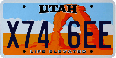 UT license plate X746EE