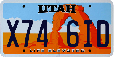 UT license plate X746ID