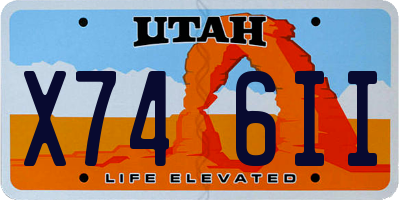 UT license plate X746II