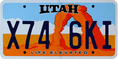 UT license plate X746KI