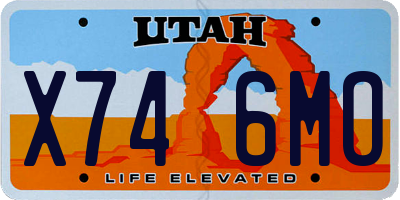 UT license plate X746MO
