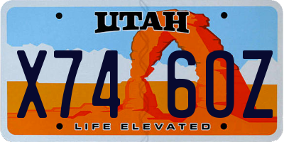 UT license plate X746OZ