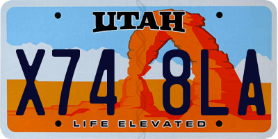 UT license plate X748LA