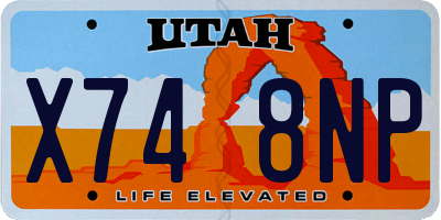 UT license plate X748NP