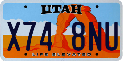 UT license plate X748NU