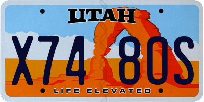 UT license plate X748OS