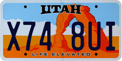 UT license plate X748UI