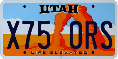 UT license plate X750RS
