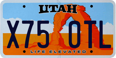 UT license plate X750TL