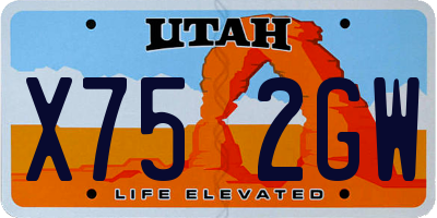 UT license plate X752GW