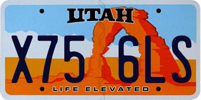 UT license plate X756LS