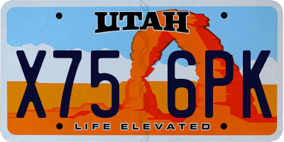 UT license plate X756PK