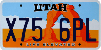 UT license plate X756PL