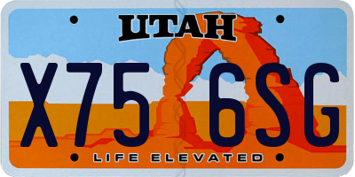 UT license plate X756SG