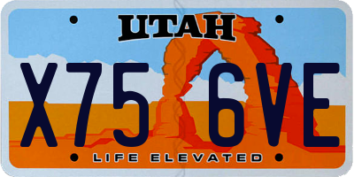 UT license plate X756VE
