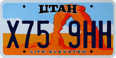UT license plate X759HH