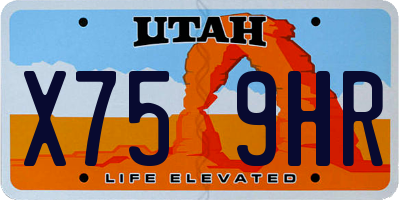 UT license plate X759HR