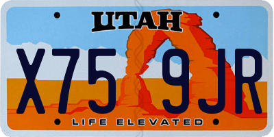 UT license plate X759JR