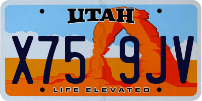 UT license plate X759JV
