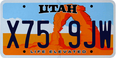 UT license plate X759JW