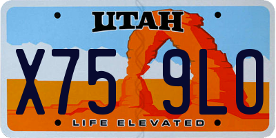 UT license plate X759LO