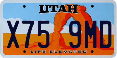 UT license plate X759MD