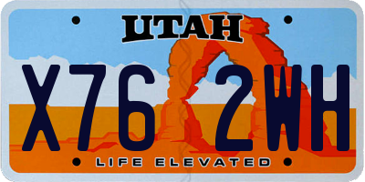 UT license plate X762WH
