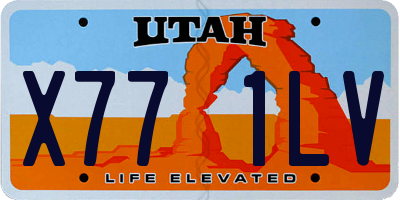UT license plate X771LV