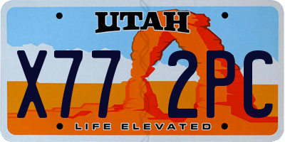 UT license plate X772PC