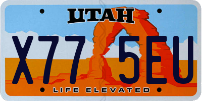 UT license plate X775EU