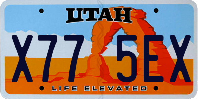 UT license plate X775EX