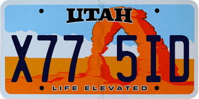UT license plate X775ID