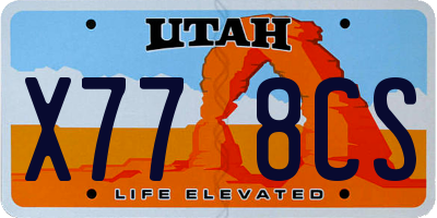 UT license plate X778CS