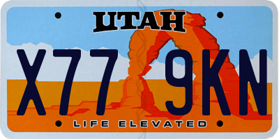 UT license plate X779KN
