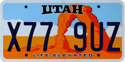 UT license plate X779UZ