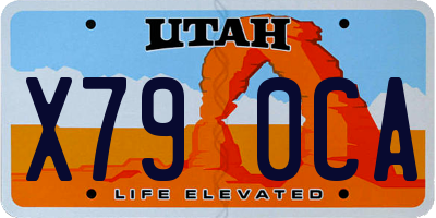 UT license plate X790CA