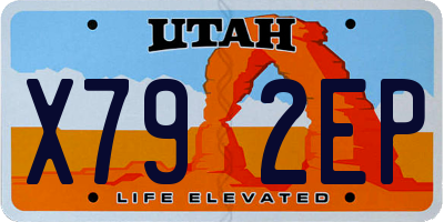 UT license plate X792EP
