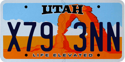 UT license plate X793NN