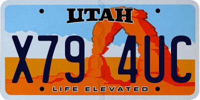 UT license plate X794UC