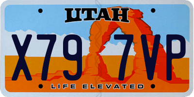 UT license plate X797VP