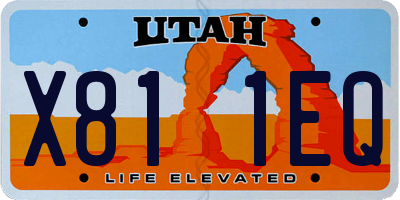 UT license plate X811EQ