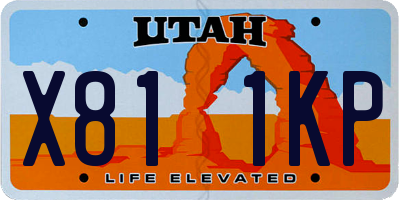 UT license plate X811KP