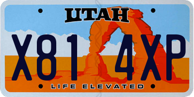 UT license plate X814XP
