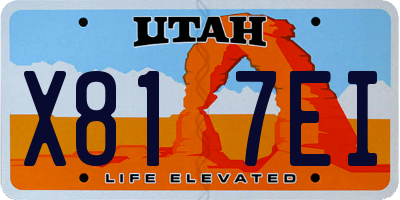 UT license plate X817EI