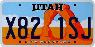 UT license plate X821SJ